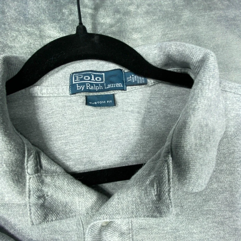 Vintage Polo Ralph Lauren Shirt Mens XL Grey‎ Classic Fit Golf All Cotton Preppy